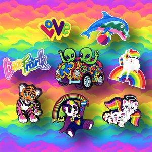 8Pc Lisa Frank Croc Charm Set